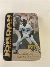 Michael Jordan Baseball Upper Deck Tribute Set Metal Cards In Tin Set Of 5