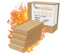 USM-4 Heavy Duty Firebricks 4-Pack Fireclay, Chamotte 3000F US Stove 9" x 4-1...