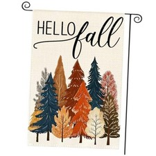 Fall Trees Garden Flag 12x18 Inch Double Sided Outside, Garden Size-12 x 18"