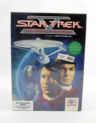 SEALED 1989 Star Trek V: The Final Frontier Mindscape 5.25'' Floppy Big Box PC