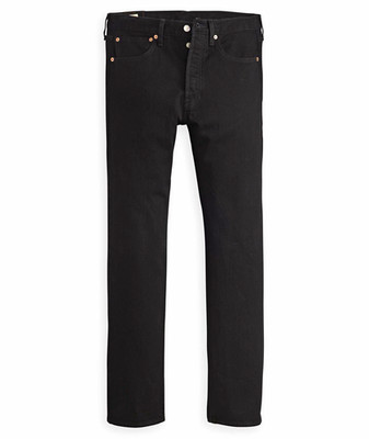 Levi's Men's Black Denim Straight Leg Cotton Jeans Button Fly 5-Pocket NWT