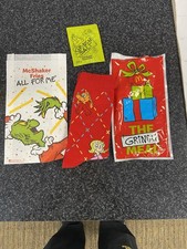 2025 McDONALD'S Grinch Socks Christmas Adult Happy Meal Red Socks