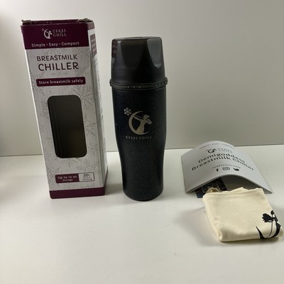 CERES CHILL Mini Breastmilk Chiller Up to 12 oz Reusable Storage Container Black