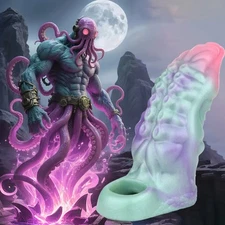 Fantasy Penis Sheath Tentacle Texture Sleeve Reusable Condom Extender-Enhancer