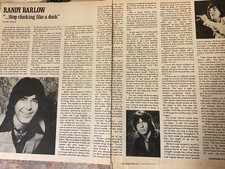 Randy Barlow, Three Page Vintage Clipping