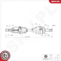 Esen SKV Antriebswelle Gelenkwelle FüR Renault ScéNic III JZ0/1_ Grand KZ0/1