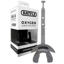 Battle Oxygen Lip Protector Mouth Guard with Connected One Size, Silver