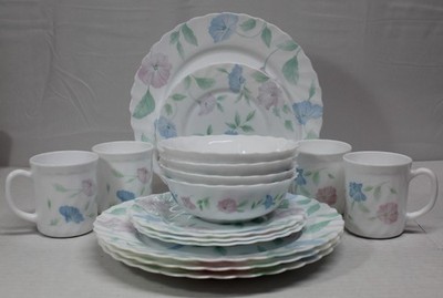 Arcopal Chloe France Flowers 16-Piece Set 4-Piece Place Setting Service for 4