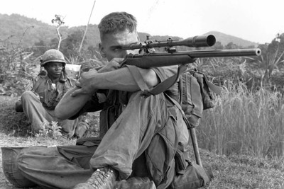 Vietnamkrieg Berühmter Scharfschütze Carlos Hathcock 4x6 Bild Promi