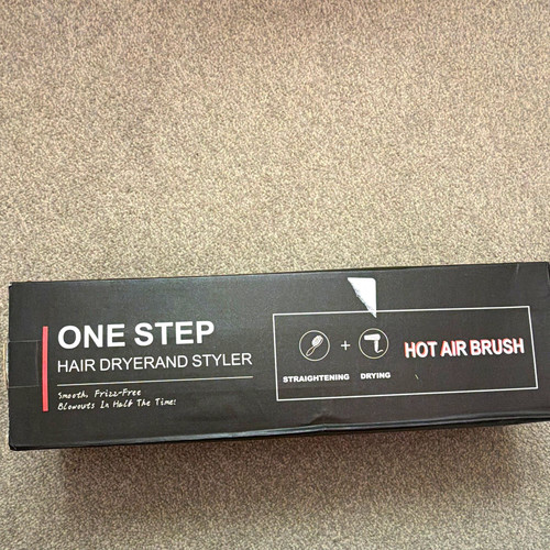 One Step Hot Air Brush Hair Dryer & Styler 1200W Black Lightweight Less Damage