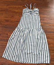 women's Rebellion blue&white striped maxi dress size Medium