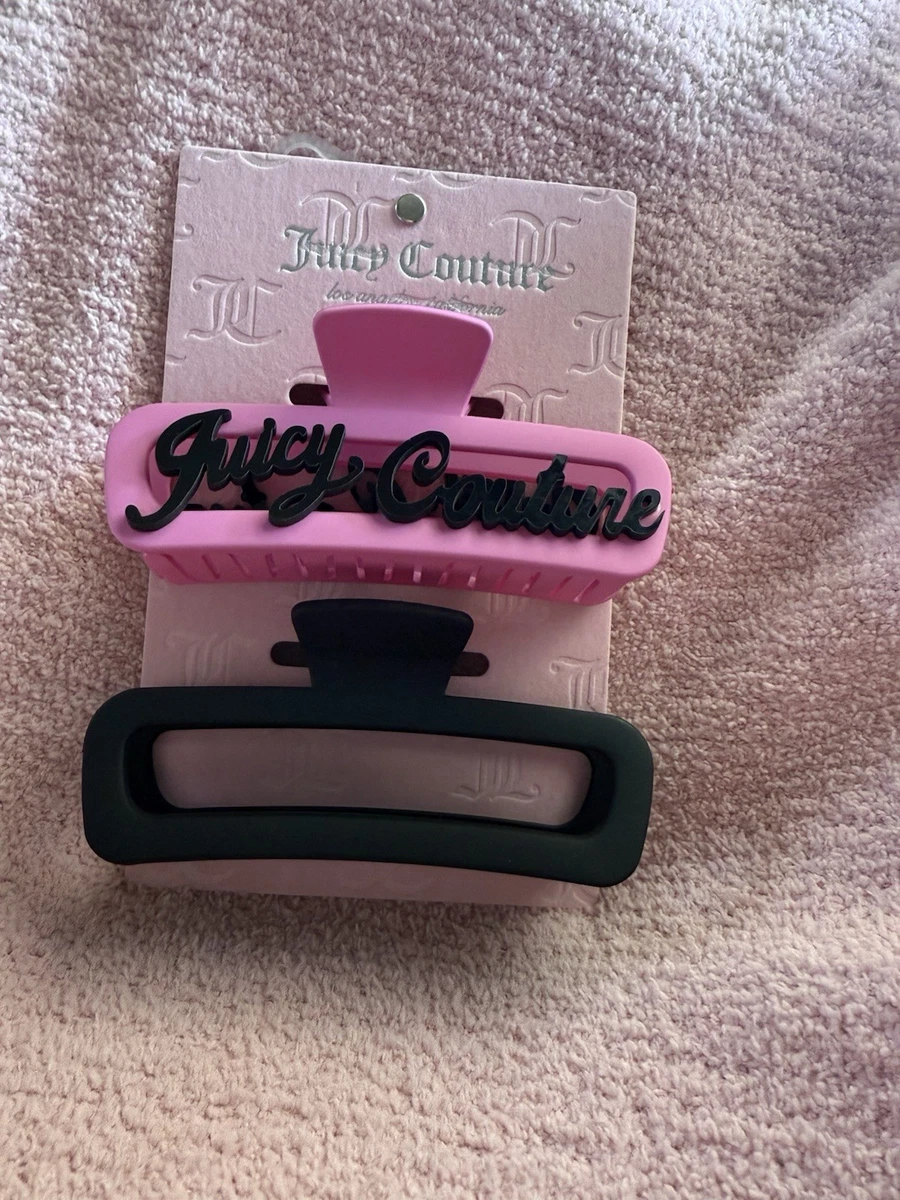 Juicy Couture 2 Pack Hair Claw Clips Leopard & Black \
