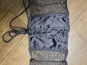 Maison Close Triangle Bra , Thong, Waist Belt Luxury Lingerie  NEW Set Lace M