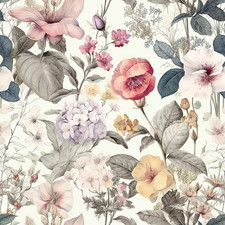 Floral Wallpaper Peel and Stick Vintage Floral Contact Paper Peel and Stick 16.9