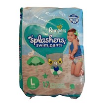Pampers Splashers Disposable Swim Pants Jumbo Pack - Large L 31 lbs - 17 ct