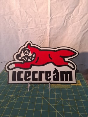 Vtg 2000s BBC Ice Cream Running Dog Retail Store Display Sign Pharrell Nigo OG