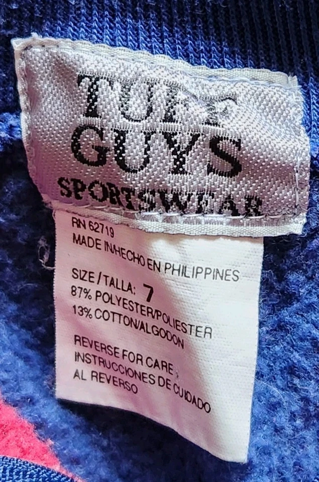 Conjunto de sudadera y pantalones deportivos TUFF BOYS AÑOS 90 vintage azul marino/gris/borgoña. NIÑOS 7 Foto 4 de 4