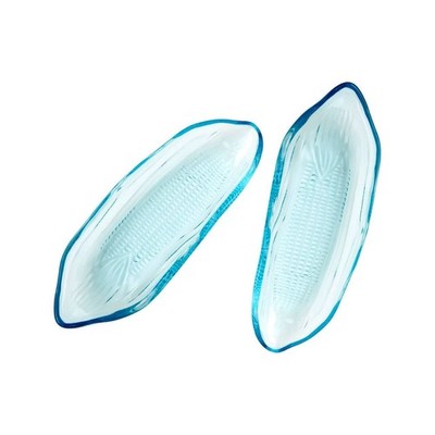 2 Stück Maiskolben blau farbiges Glas stilvolle Servierschalen Zuhause Essen Neu
