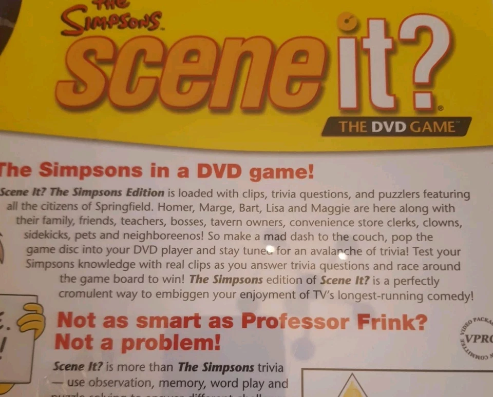 The Simpsons Scene It? The DVD Game Deluxe (Screenlife, 2009) - NEW, Sealed - Image 4 of 4