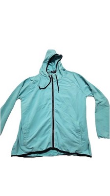 Crazy Train Turquoise Western Graphic Serape Mint Zip Hoodie Lightweight Med
