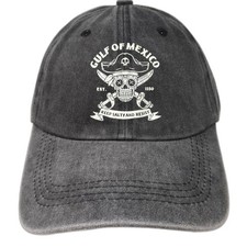 Gulf Of Mexico Keep Salty And Resist Slideback Hat Gray One Size Adjustable