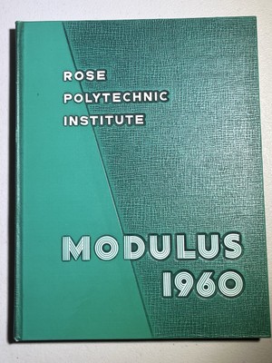 Vintage 1960 Yearbook Modulus Rose Polytech Institute Terre Haute Indiana IN