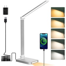 LED Desk Lamp with USB Ports,Touch Desk Lamps for Home Office with 5 Color Mo...