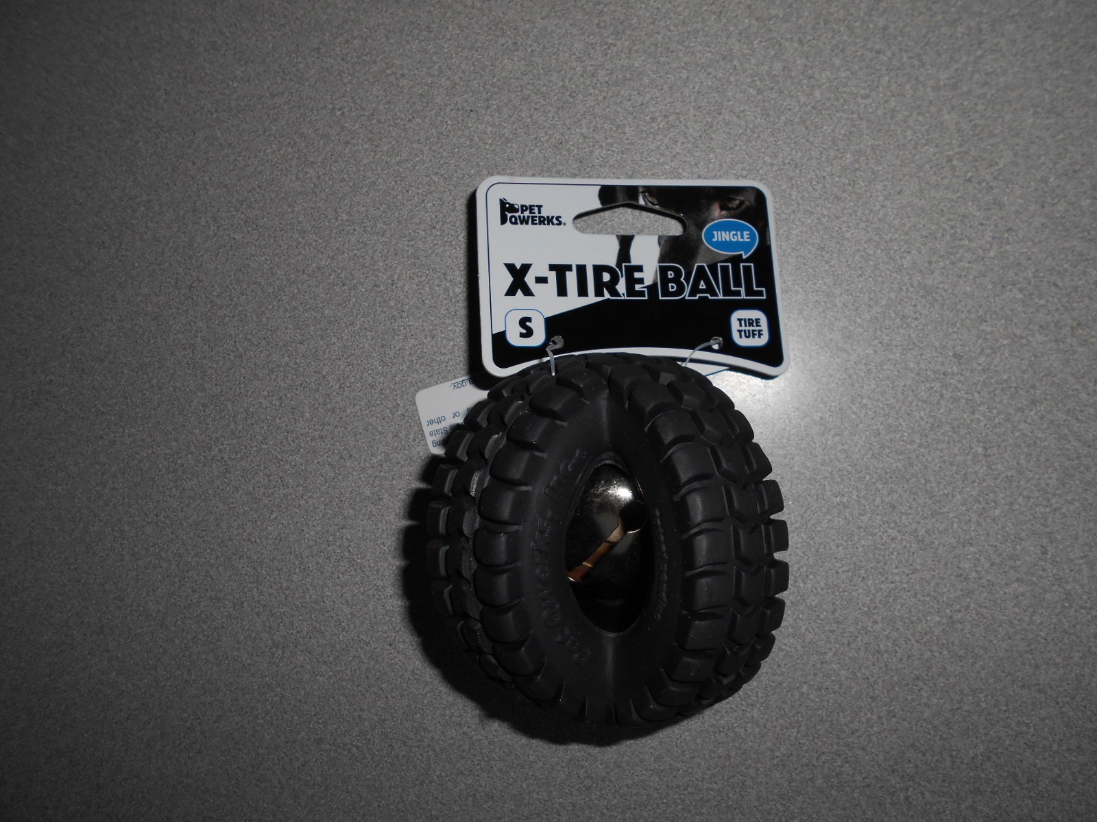 Dog toy X-Tire Jingle Ball Pet Qwerks 36105 size small new