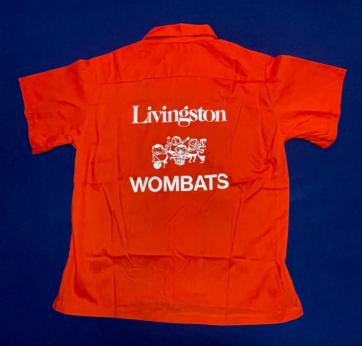 Vintage 70's 80's Chain Stitched Bowling Shirt Hilton tag Wombats