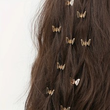10pcs Mini Hollow Out Butterfly Design Sweet Hair Clip Retro Bangs Fixed Clip De