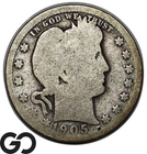 1905-O Barber Quarter, Scarce New Orleans Mint Date