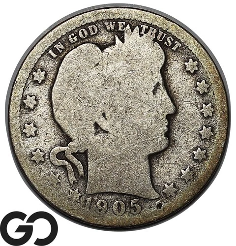 1905-O Barber Quarter, Scarce New Orleans Mint Date