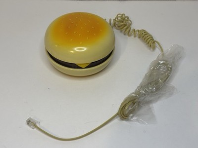 Hamburger Phone Novelty Landline Vintage 80s/90s Cheeseburger Retro, Works