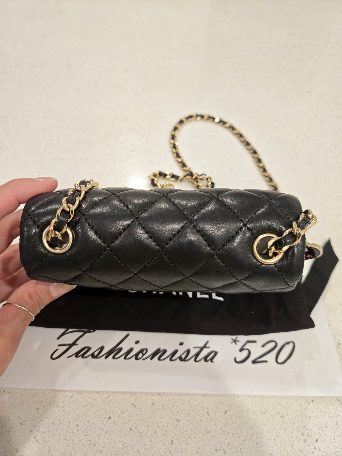 CHANEL Black Micro Mini Rectangular Classic Flap … - image 11