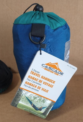 Hamac Double De Voyage Cascade Mountain Tech – 2 Places, 440 Lb, Bleu/vert