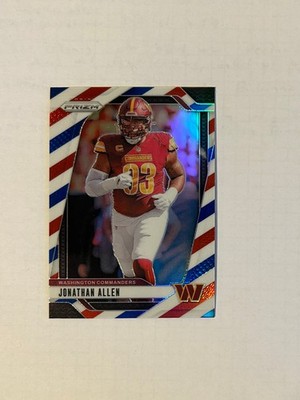 2024 Panini Prizm,Jonathan Allen, Red White & Blue Prizm, Commanders #292