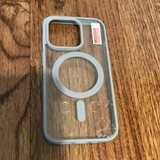 Clear Light Blue Magnetic Transparent Hard Case for Apple iPhone MagSafe Qi