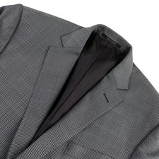 Z Zegna Men  s 100 Wool Blazer Jacket Blue/Gray Nailhead   40R US  50 EU