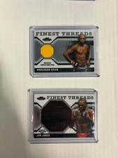 Jon Jones & Anderson Silva 2011 Topps UFC Finest Threads Fighter Worn Relic Lot