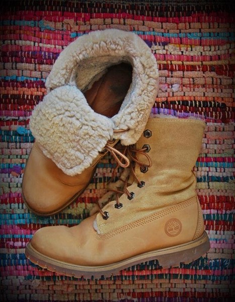 Women Timberland Boots Beige Nubuck 37 #NY6T