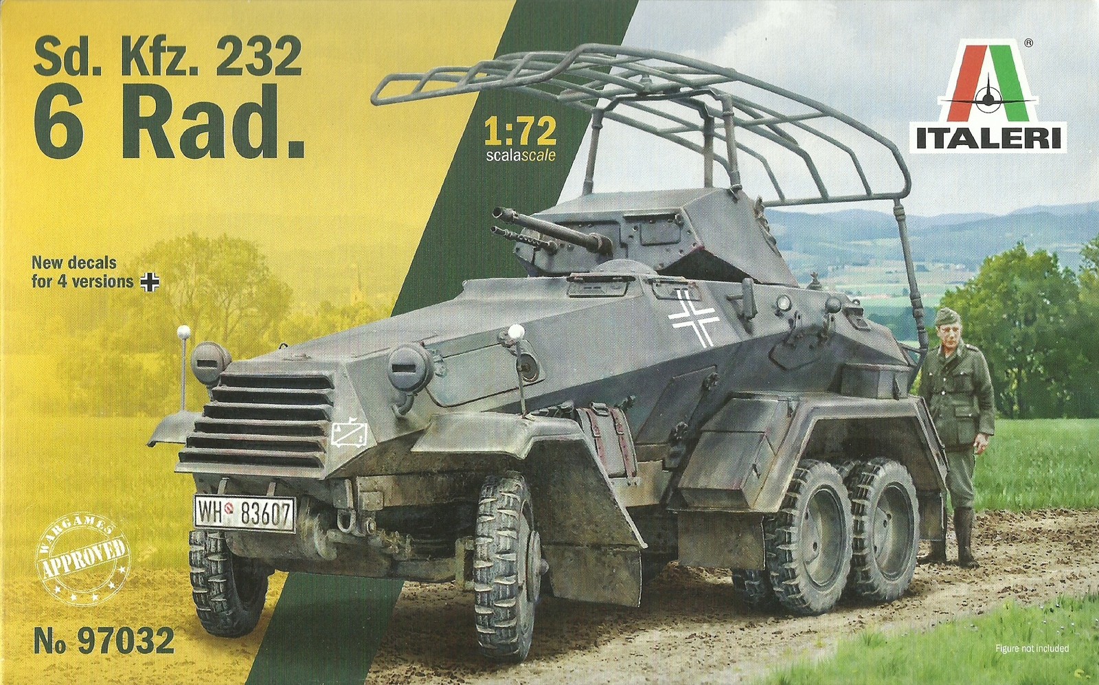 Italeri 1/72 (20mm) Sd Kfz 232 (FU) 6-Rad Radio Armoured Car (IT97032)