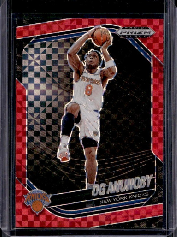 2024-25 Panini Prizm Black OG Anunoby Red Power Prizm #/75 Knicks