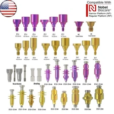 US Fits Nobel Biocare Healing Abutments/Impression Coping Open Closed NP/RP Tray