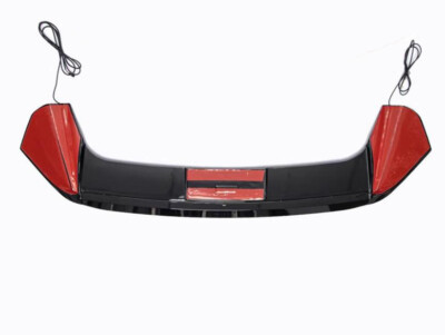 w/LED Lights Glossy Black Rear Roof Spoiler Wing For 2020-2024 Toyota Highlander