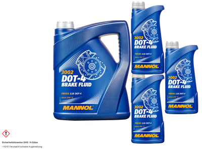 MANNOL DOT-4 8L Bremsflüssigkeit J1703/J1704 ISO 4925 JIS JAPAN K2233 FMVSS 116