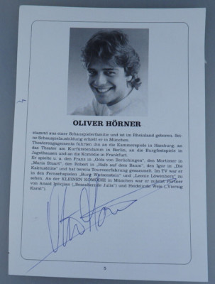 2 Autogramme Lis Verhoeven und Oliver Hörner deutsche Schauspieler 1993 (95953)