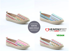 Heavenly Feet Vegan Friendly Memory Foam Gracie Sophie espadrille slip on shoes