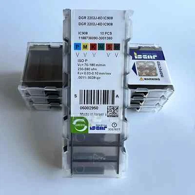 ISCAR / DGR2202J-6D IC908 Hartmetalleinsätze 10 Stück