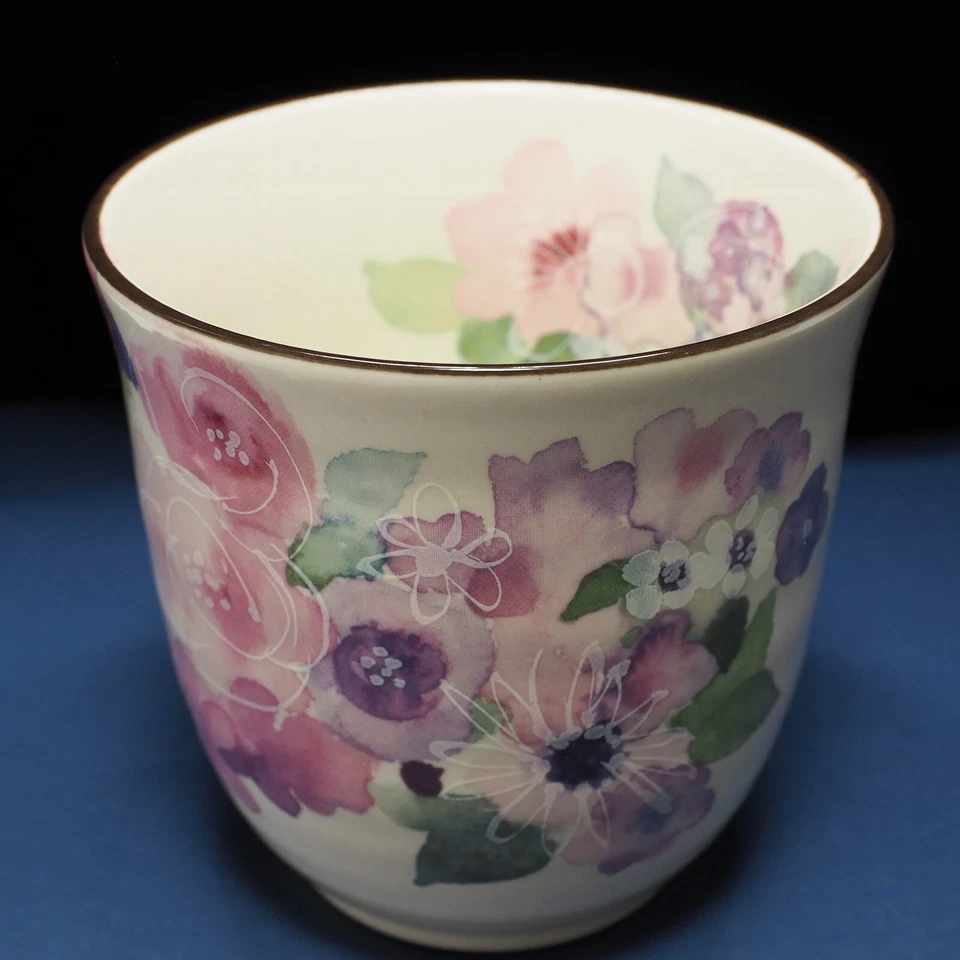 Autêntica xícara de chá japonesa Mino Ware Yunomi 'Bouquet de flores' Sakura ROSA [Feriado] - Imagem 3 de 4