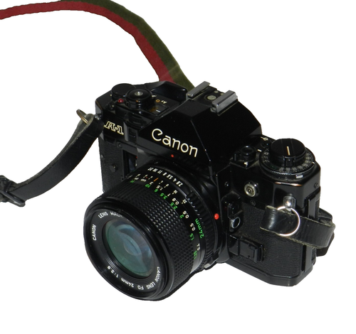 Canon A-1 Film Camera Black With 24mm Lens Works! - Picture 4 of 10